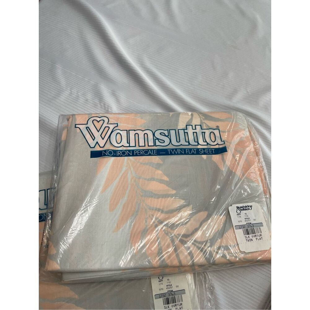 Wamsutta No Iron Twin Flat Sheet VTG Sealed